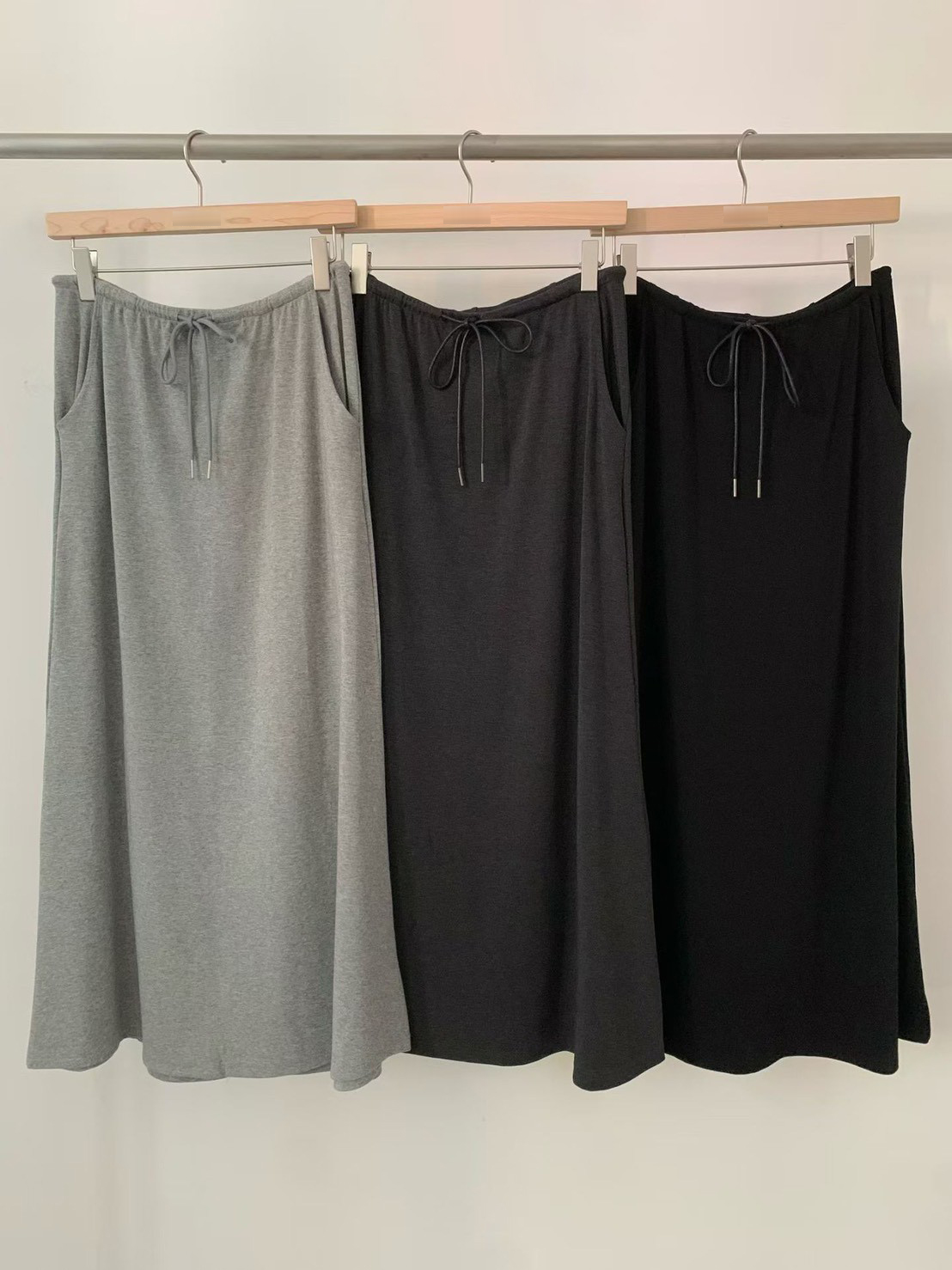 A49.日常必備休閒綁帶長裙