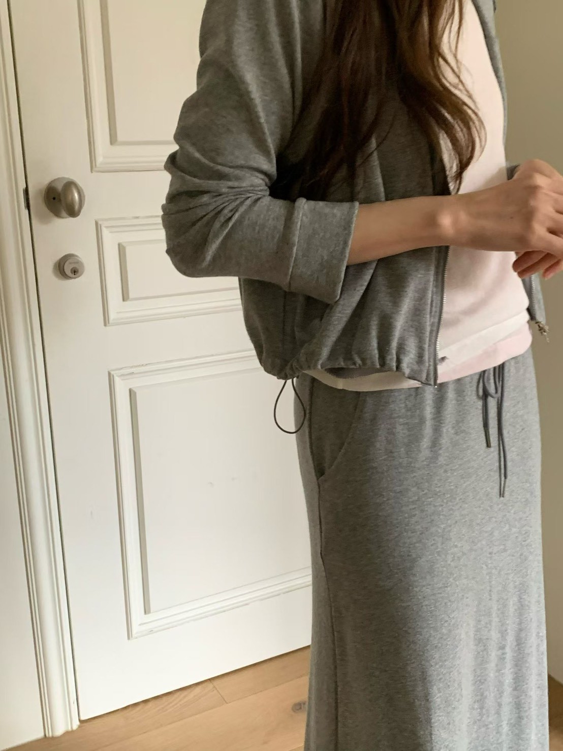 A49.日常必備休閒綁帶長裙