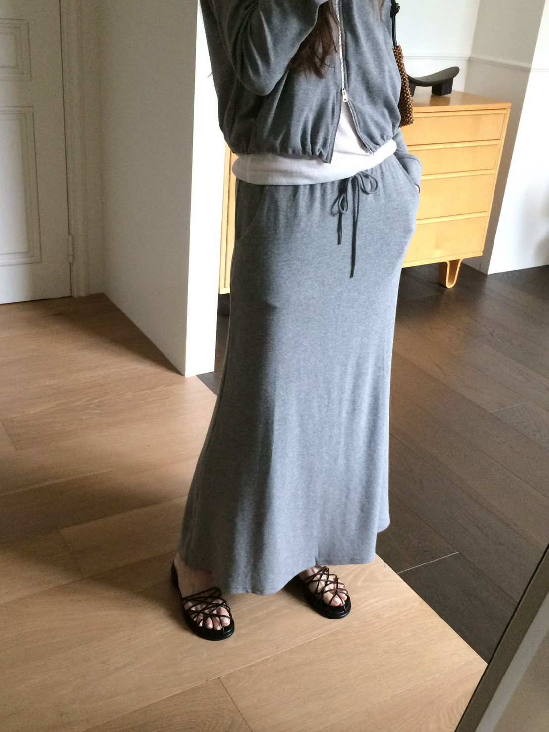 A49.日常必備休閒綁帶長裙