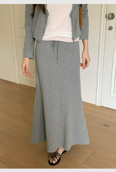 A49.日常必備休閒綁帶長裙