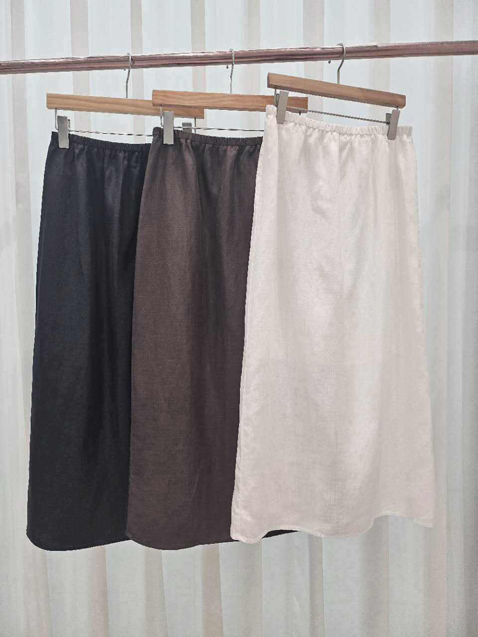 A78.星星家RAYON亞麻素雅長裙