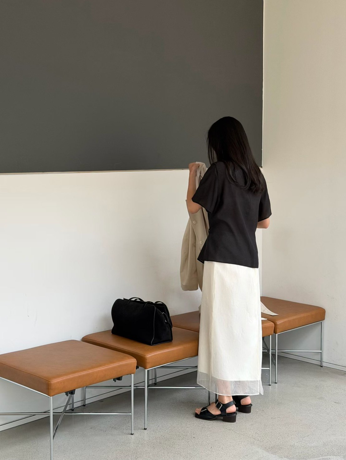 B90.瘦瘦歐膩浪漫雙層長裙