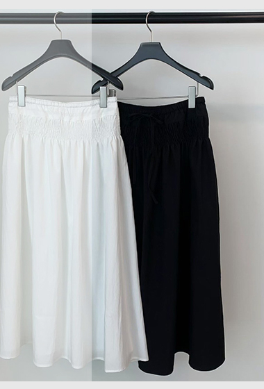 B62.寬腰鬆緊造型飄逸長裙