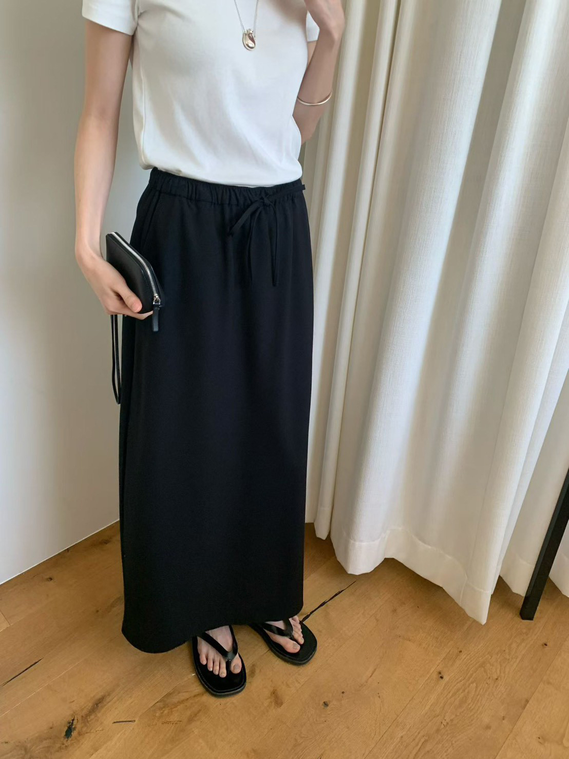 B55.零失誤必備鬆緊腰長裙