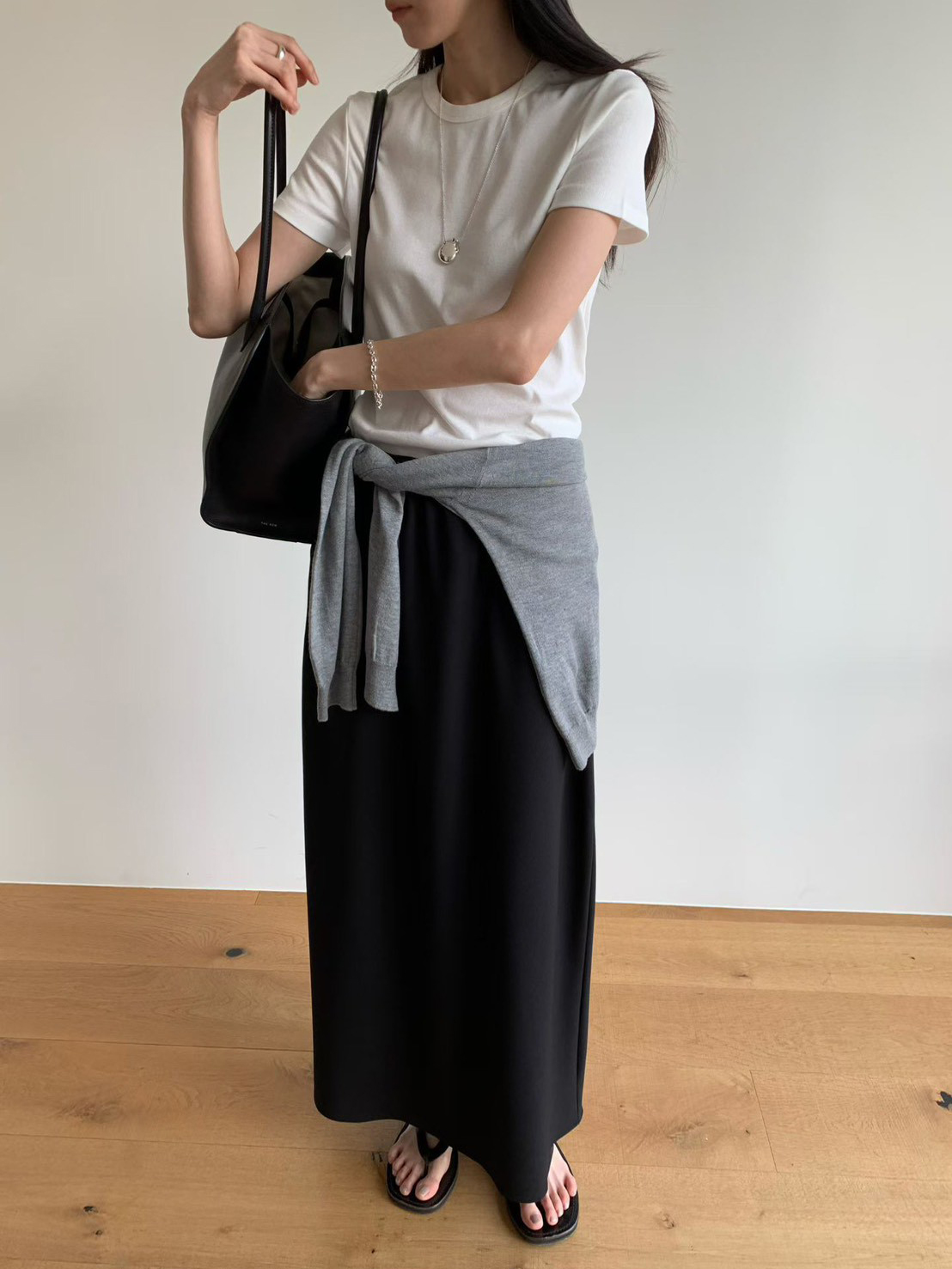 B55.零失誤必備鬆緊腰長裙