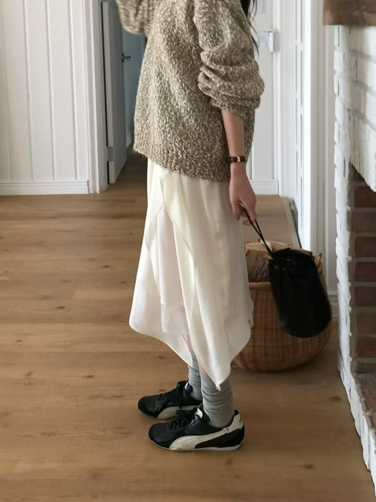 B84.小V家浪漫波浪下擺蕾絲裙