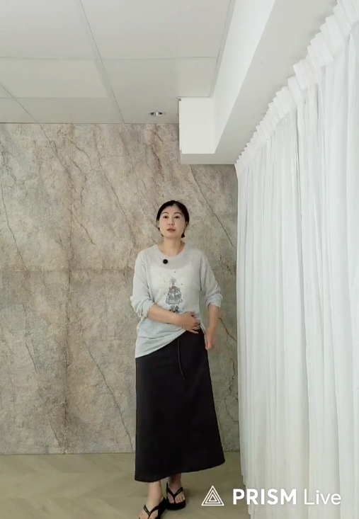 高級珠光棉混紡長裙