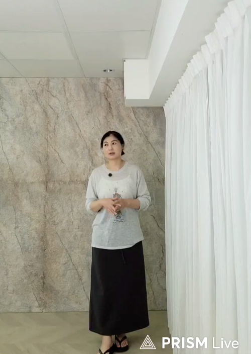 高級珠光棉混紡長裙