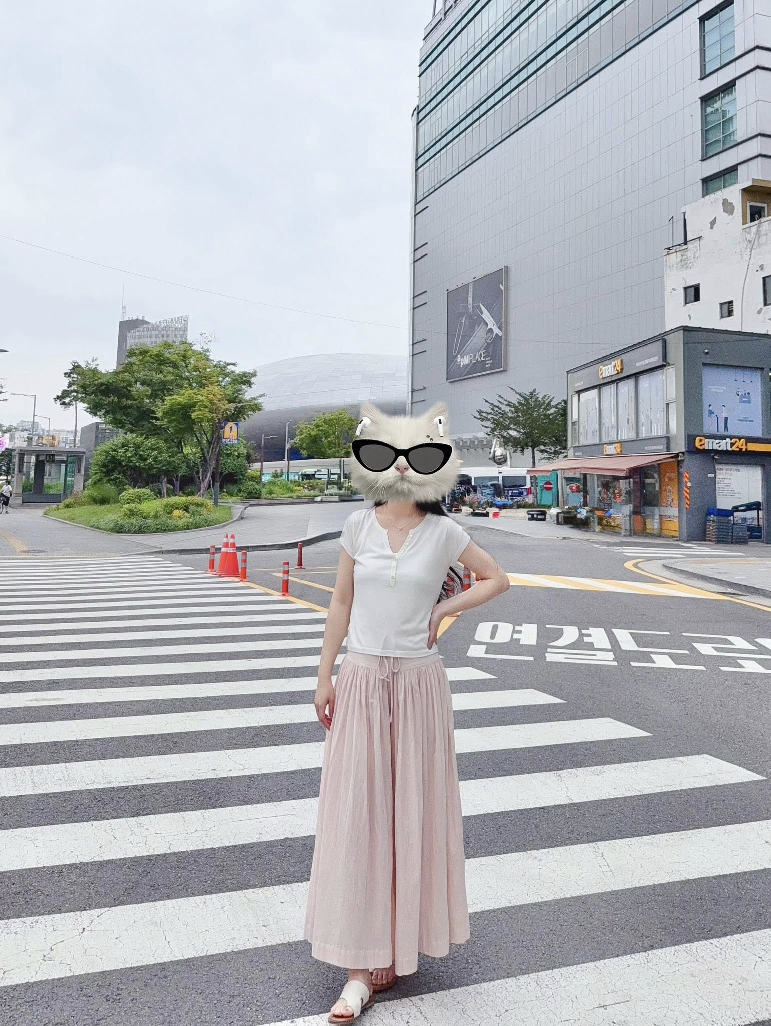 浪漫飄逸細褶寬褲裙