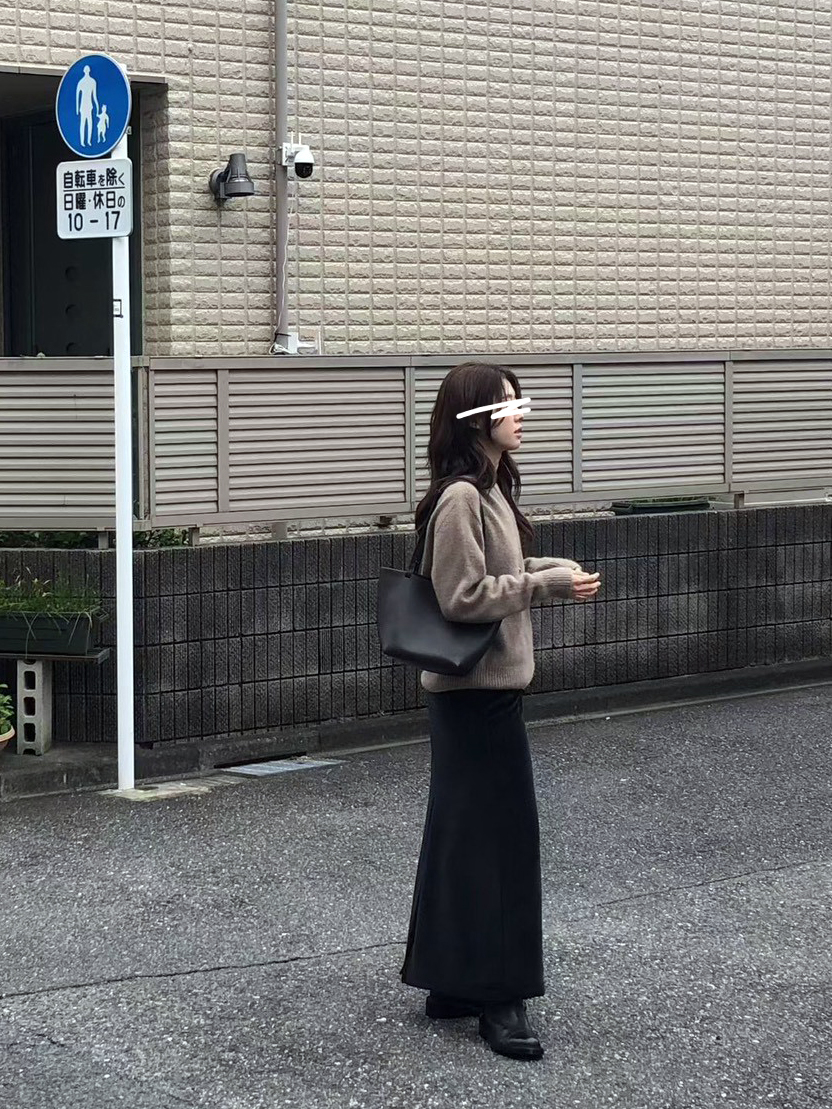 A22.大V家氣質保暖絨面瘦瘦裙