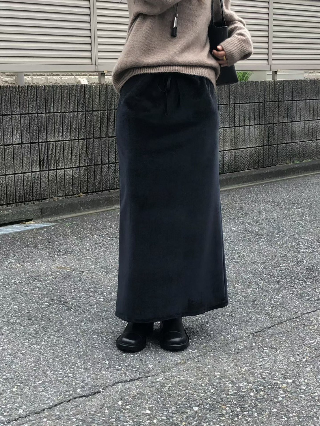 A22.大V家氣質保暖絨面瘦瘦裙