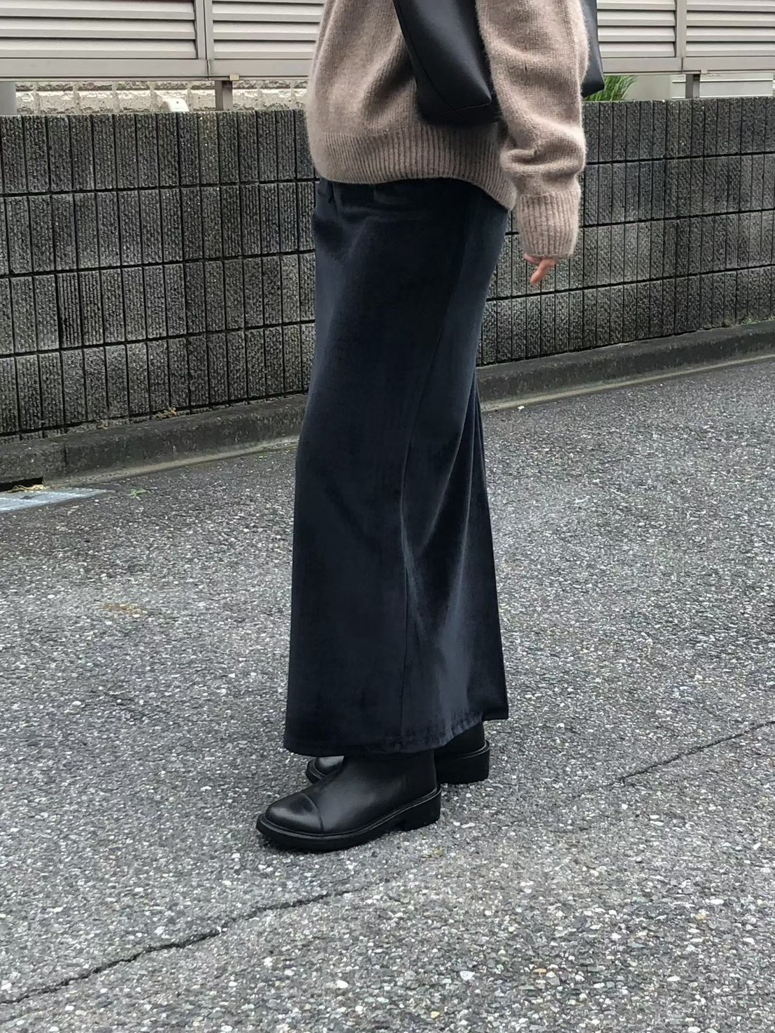A22.大V家氣質保暖絨面瘦瘦裙