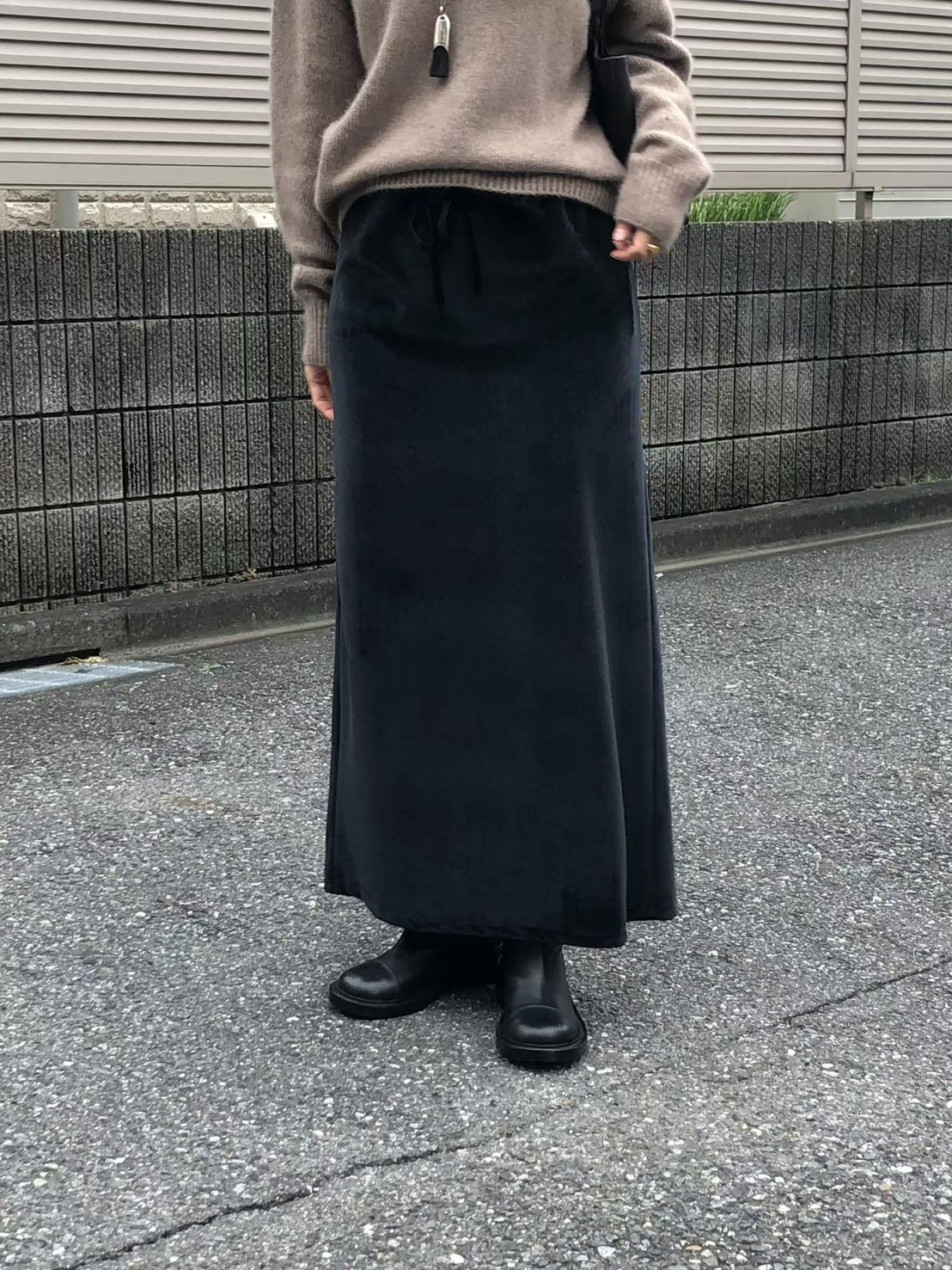 A22.大V家氣質保暖絨面瘦瘦裙