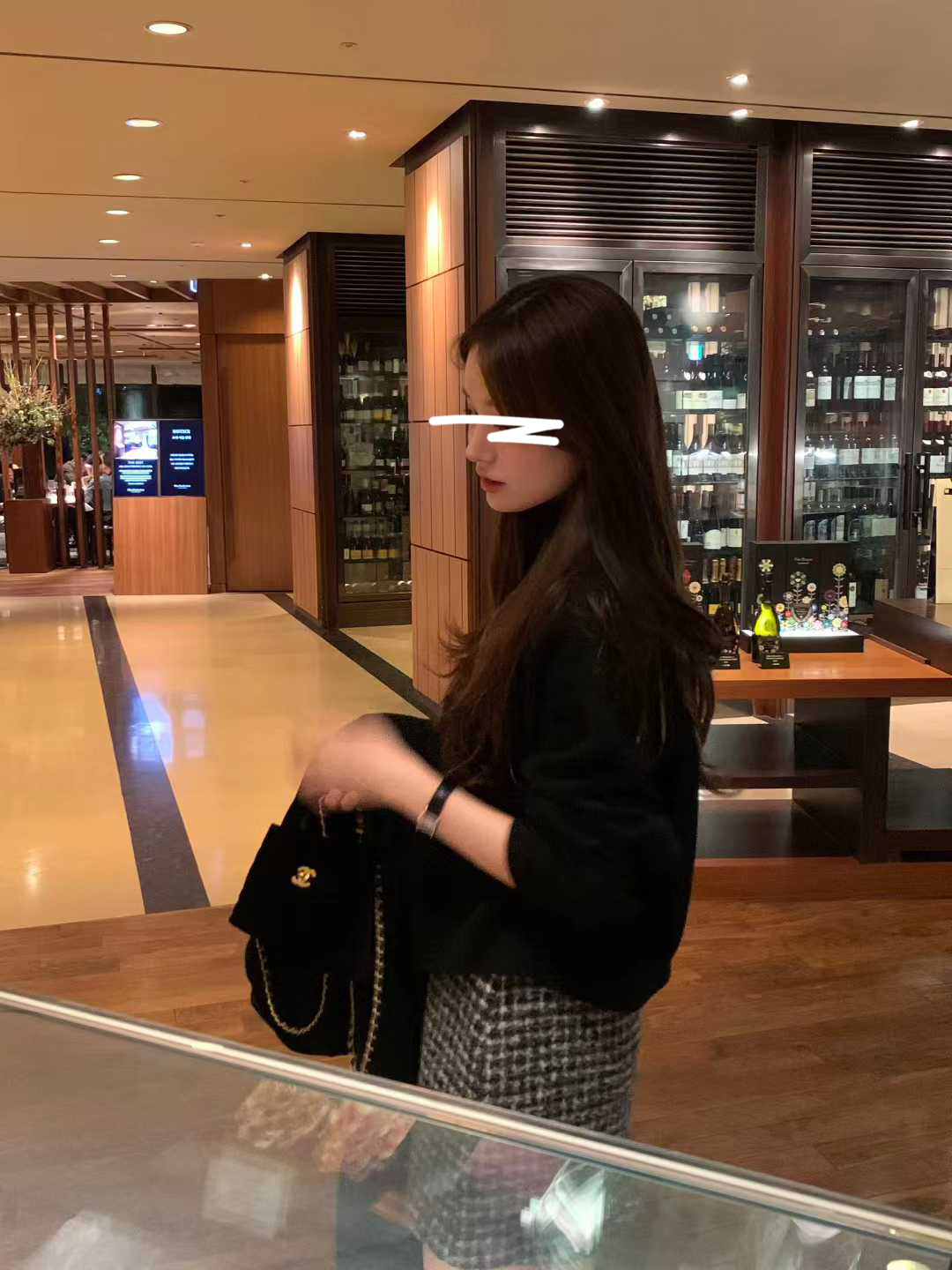 A48.顏值家黑白格紋時髦短裙