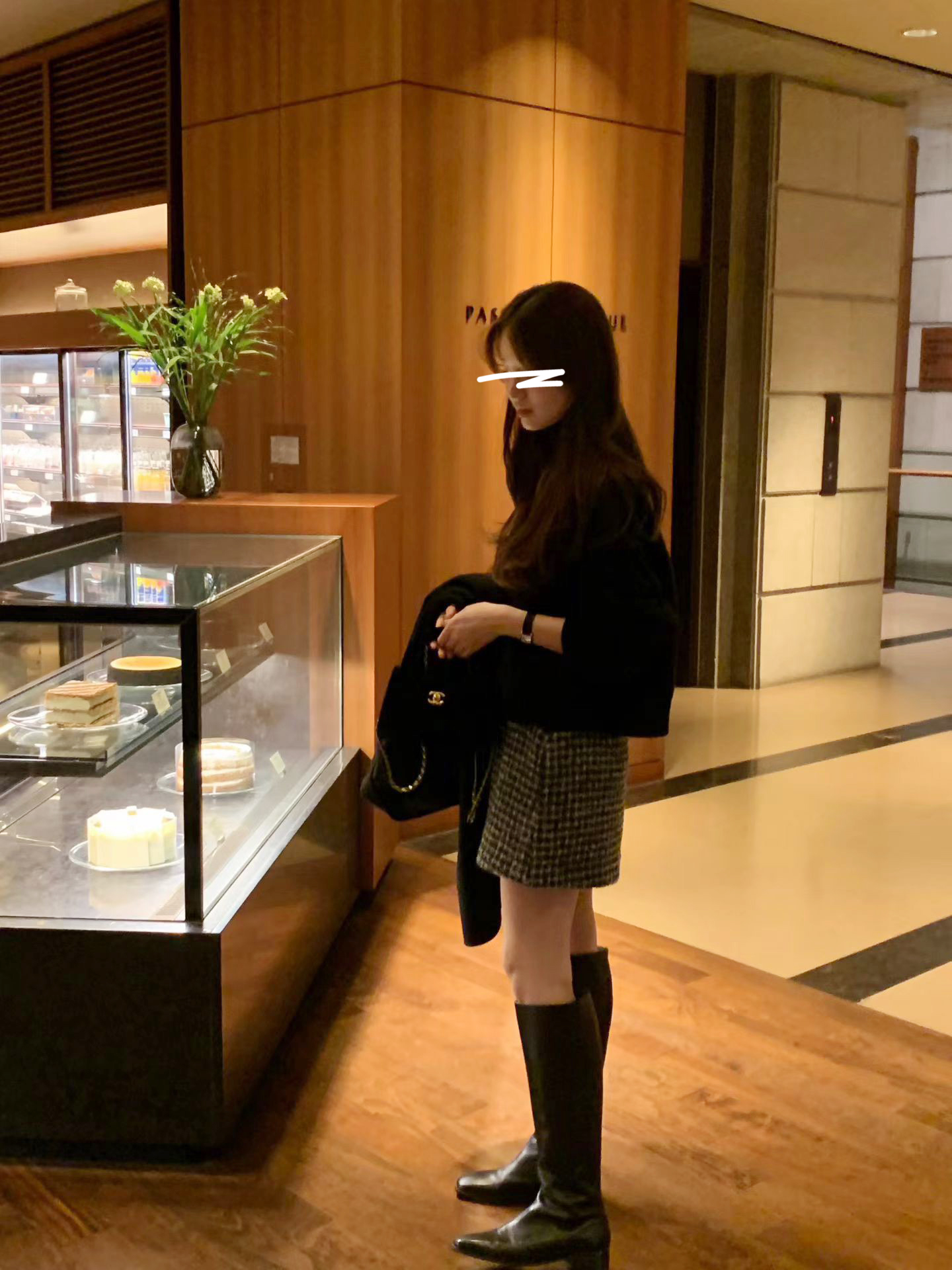 A48.顏值家黑白格紋時髦短裙