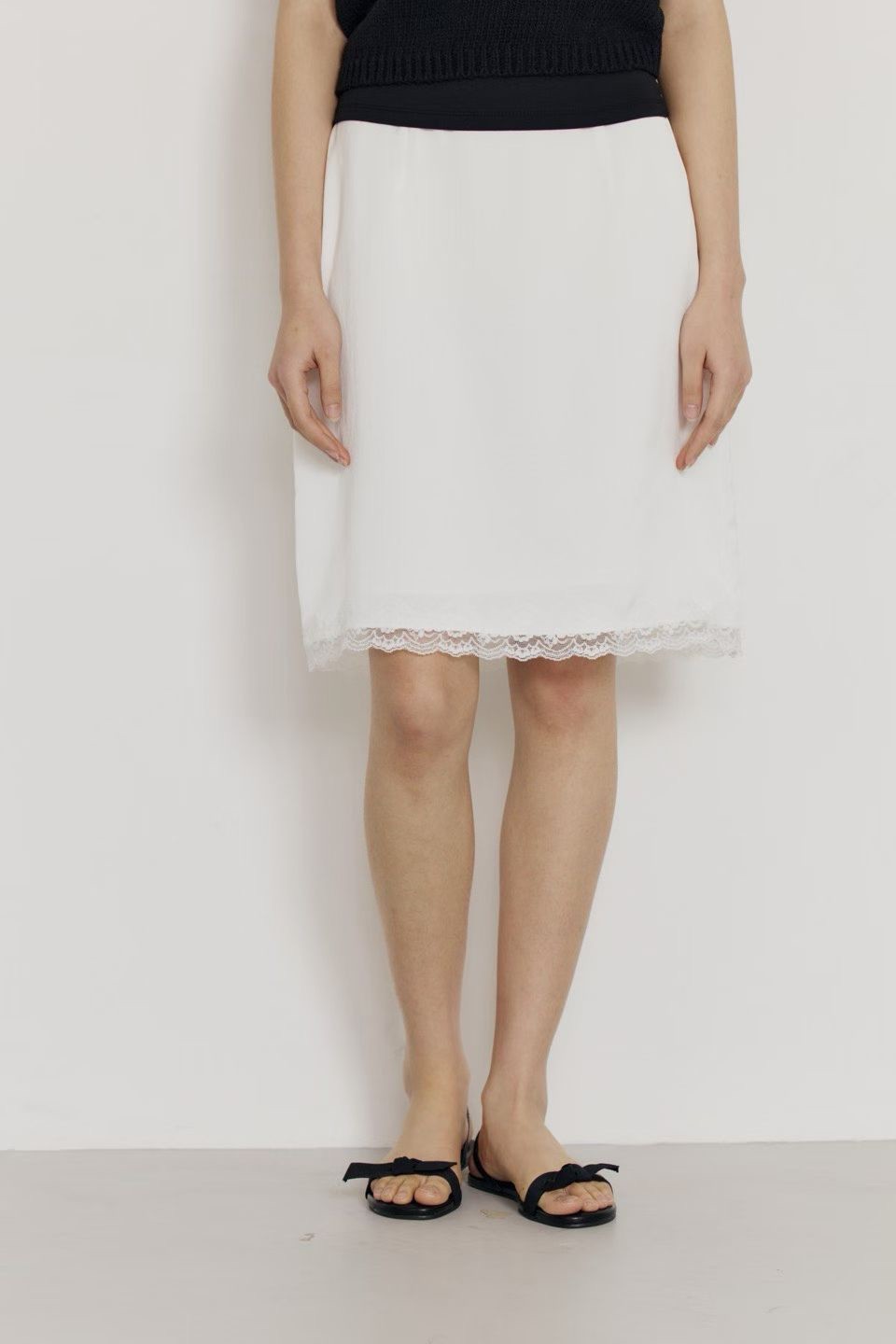 A61.瘦瘦歐膩氣質下擺蕾絲裙