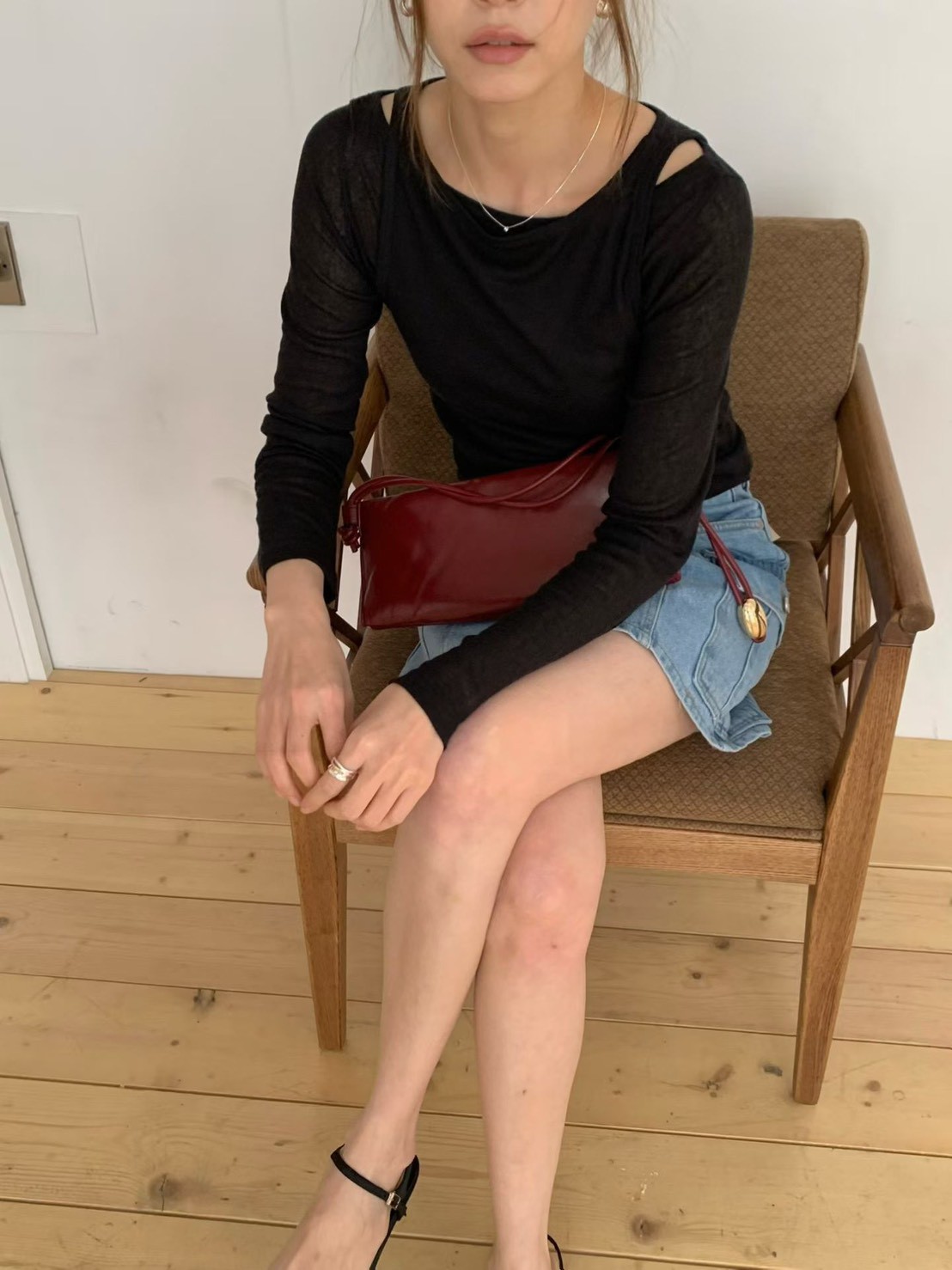 A61.工裝口袋牛仔短裙(內裡安全褲)