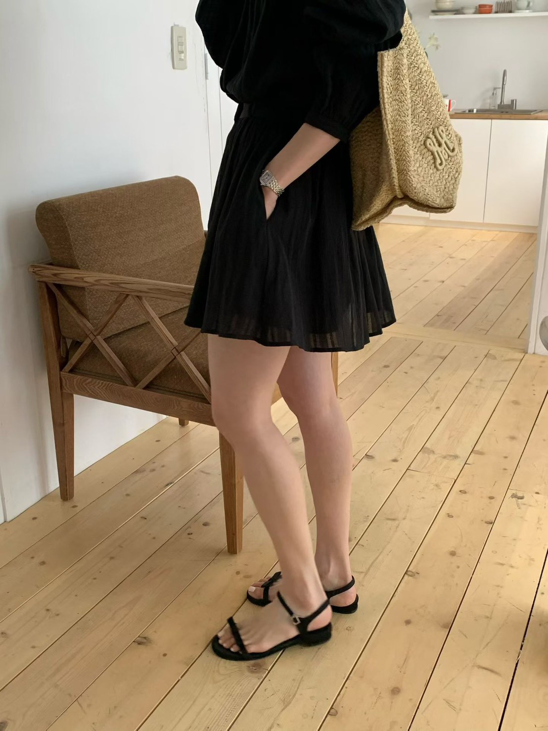 A56.緹花甜姐兒短裙(內裡安全褲)