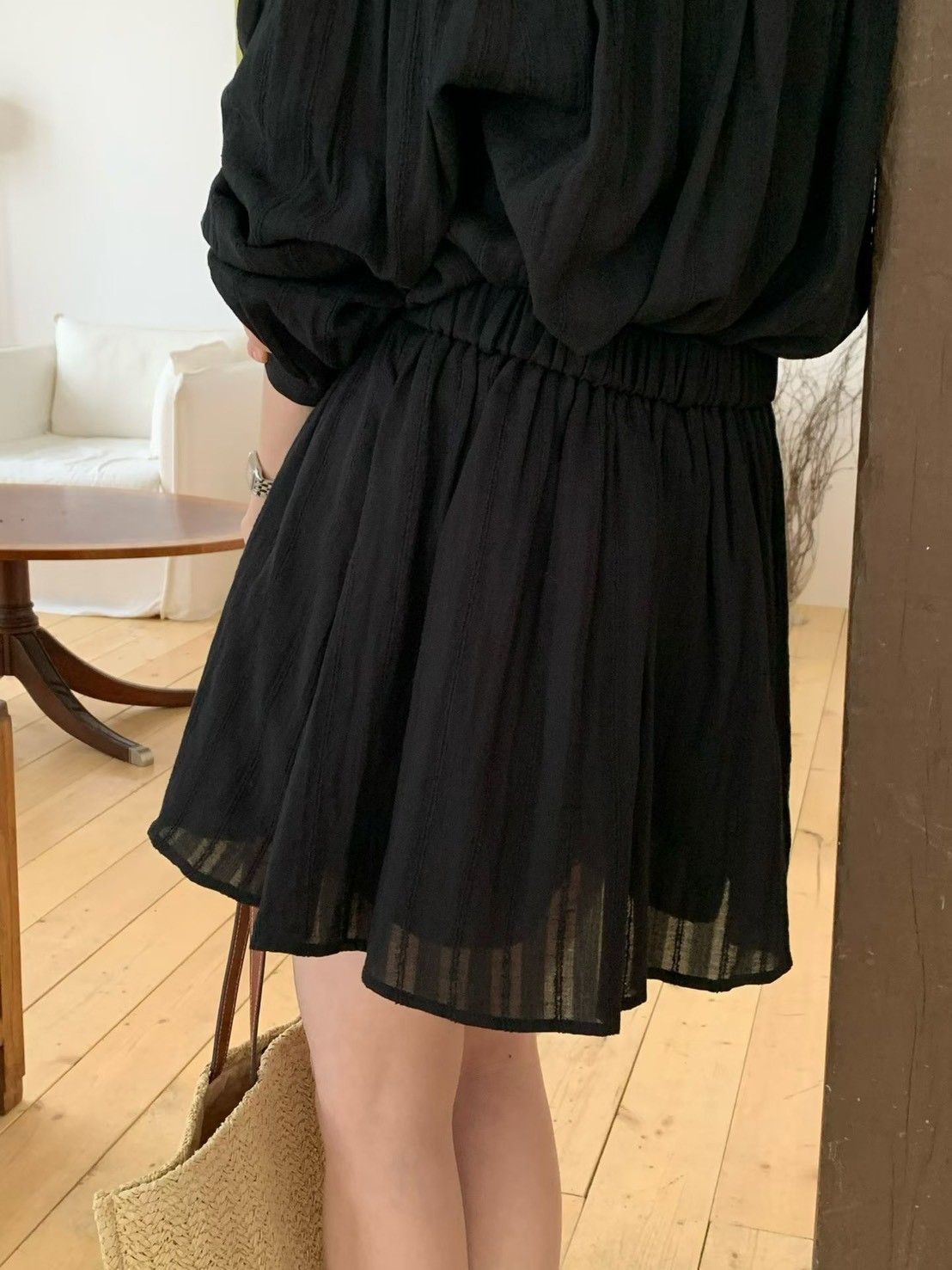 A56.緹花甜姐兒短裙(內裡安全褲)