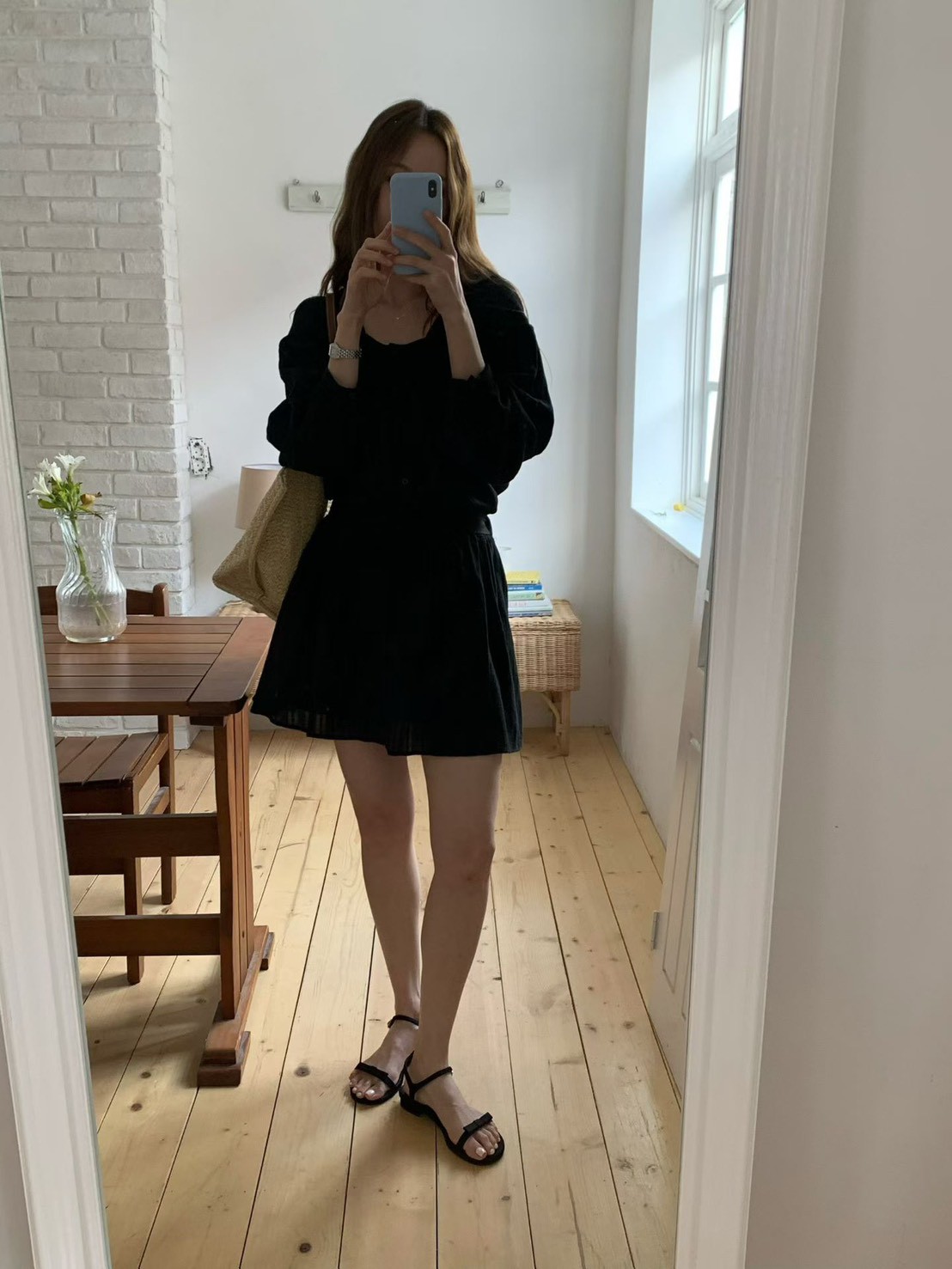 A56.緹花甜姐兒短裙(內裡安全褲)