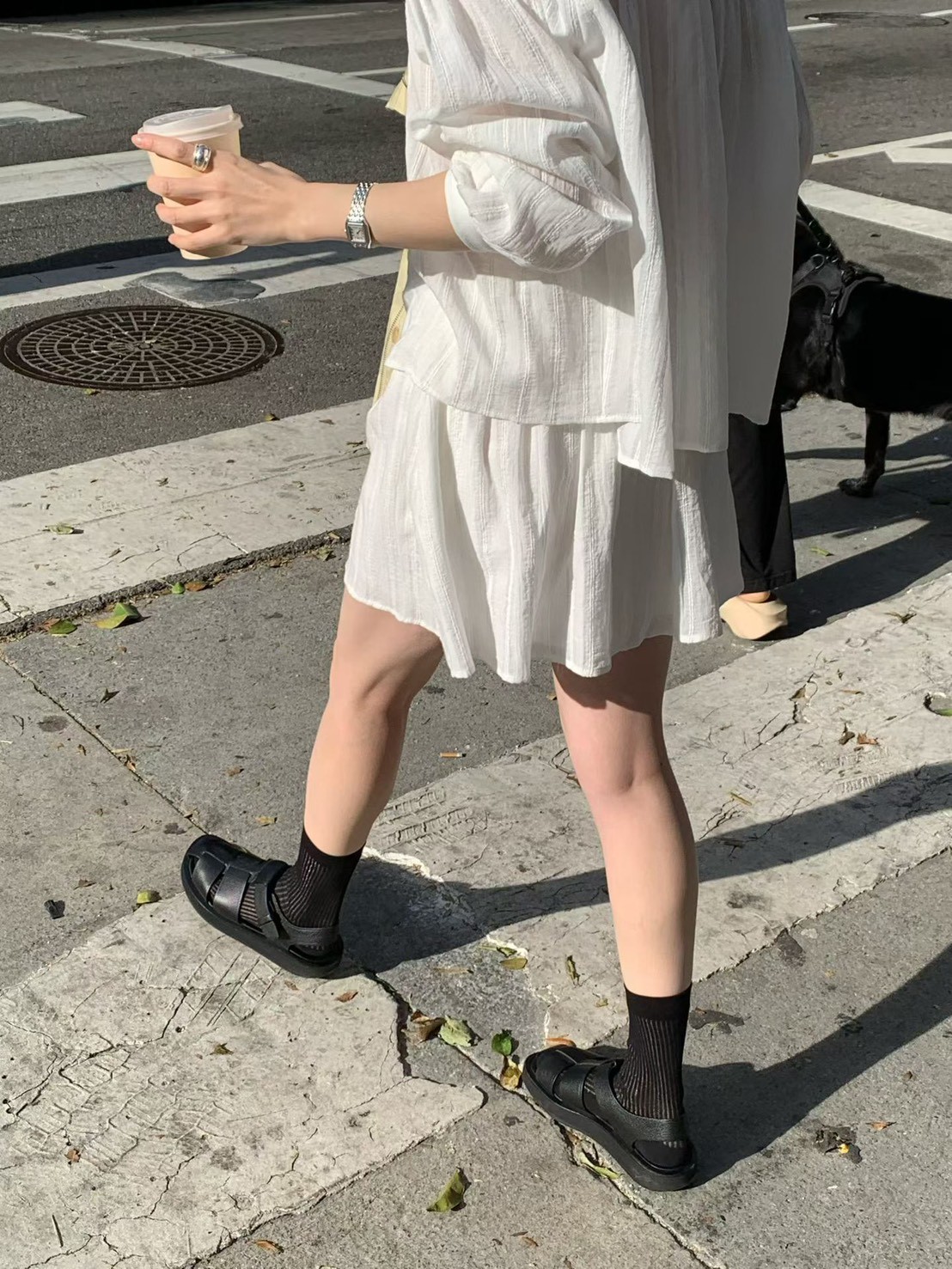 A56.緹花甜姐兒短裙(內裡安全褲)