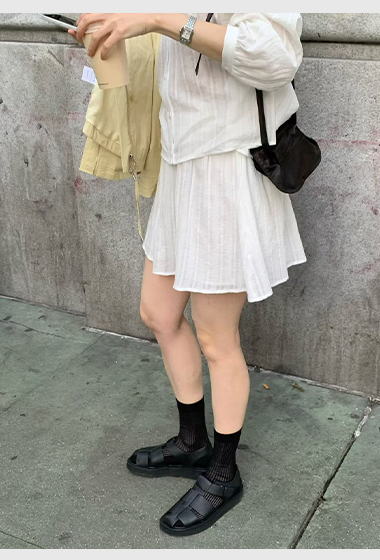 A56.緹花甜姐兒短裙(內裡安全褲)