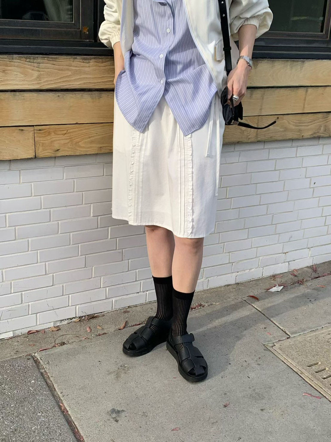 A51.好搭清甜蕾絲剪接短裙