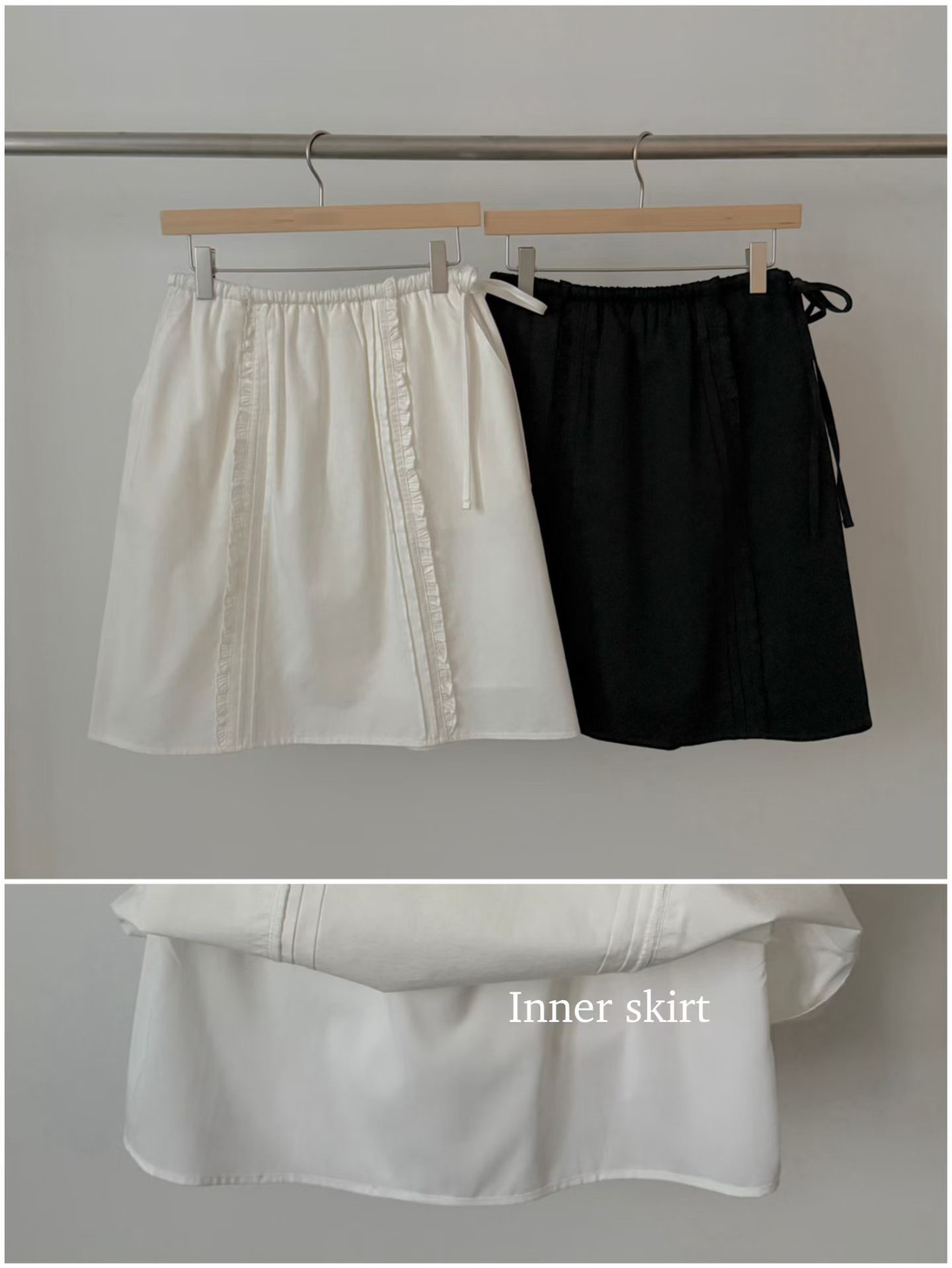 A51.好搭清甜蕾絲剪接短裙