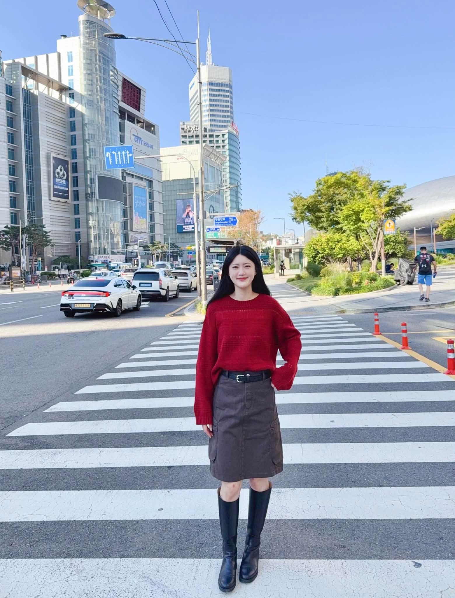 B26.秋日低彩度牛仔五分裙