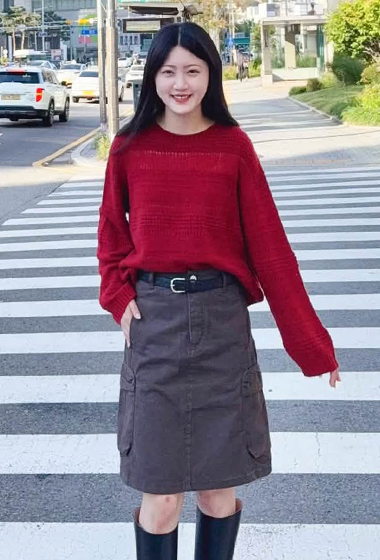 B26.秋日低彩度牛仔五分裙