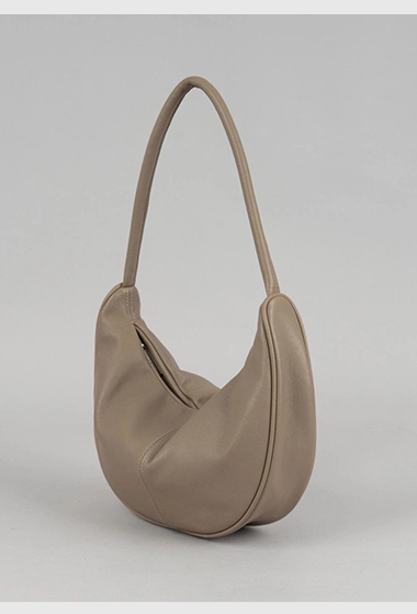 A09.簡約單繩拉鏈真皮餃子(小)包