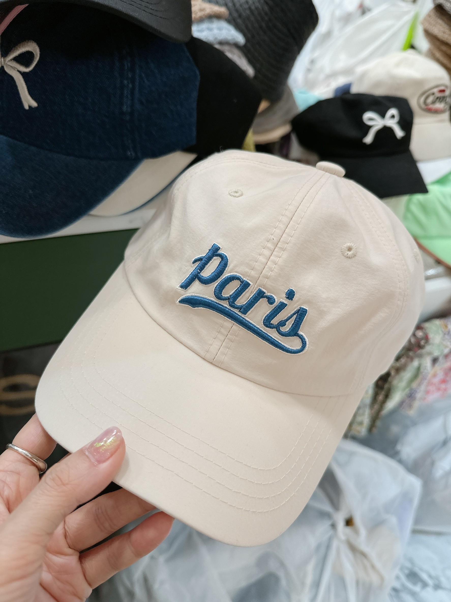 時髦立體刺繡PARIS棒球帽