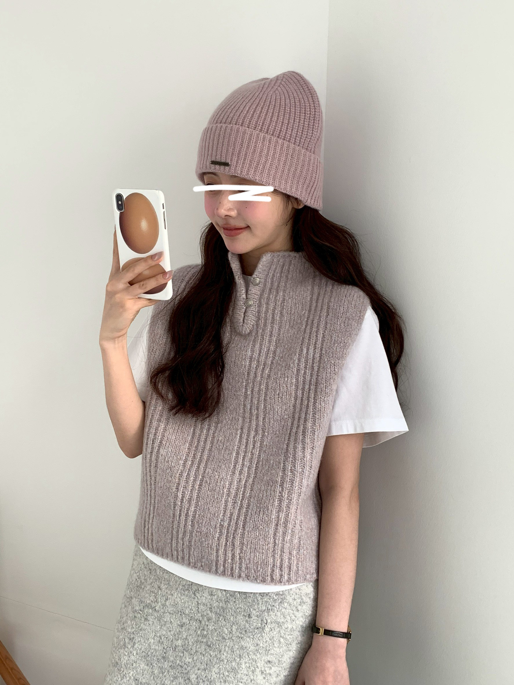 B16.高級Baby駝羊毛保暖針織帽