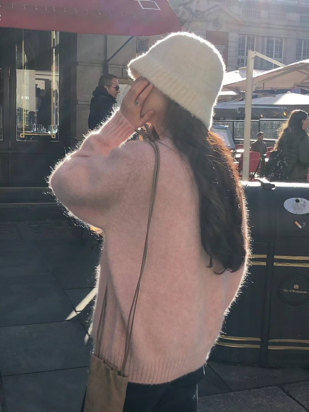 A37.QQ毛小臉羊毛帽