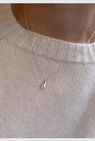 A40.925純銀晨露珍珠項鍊