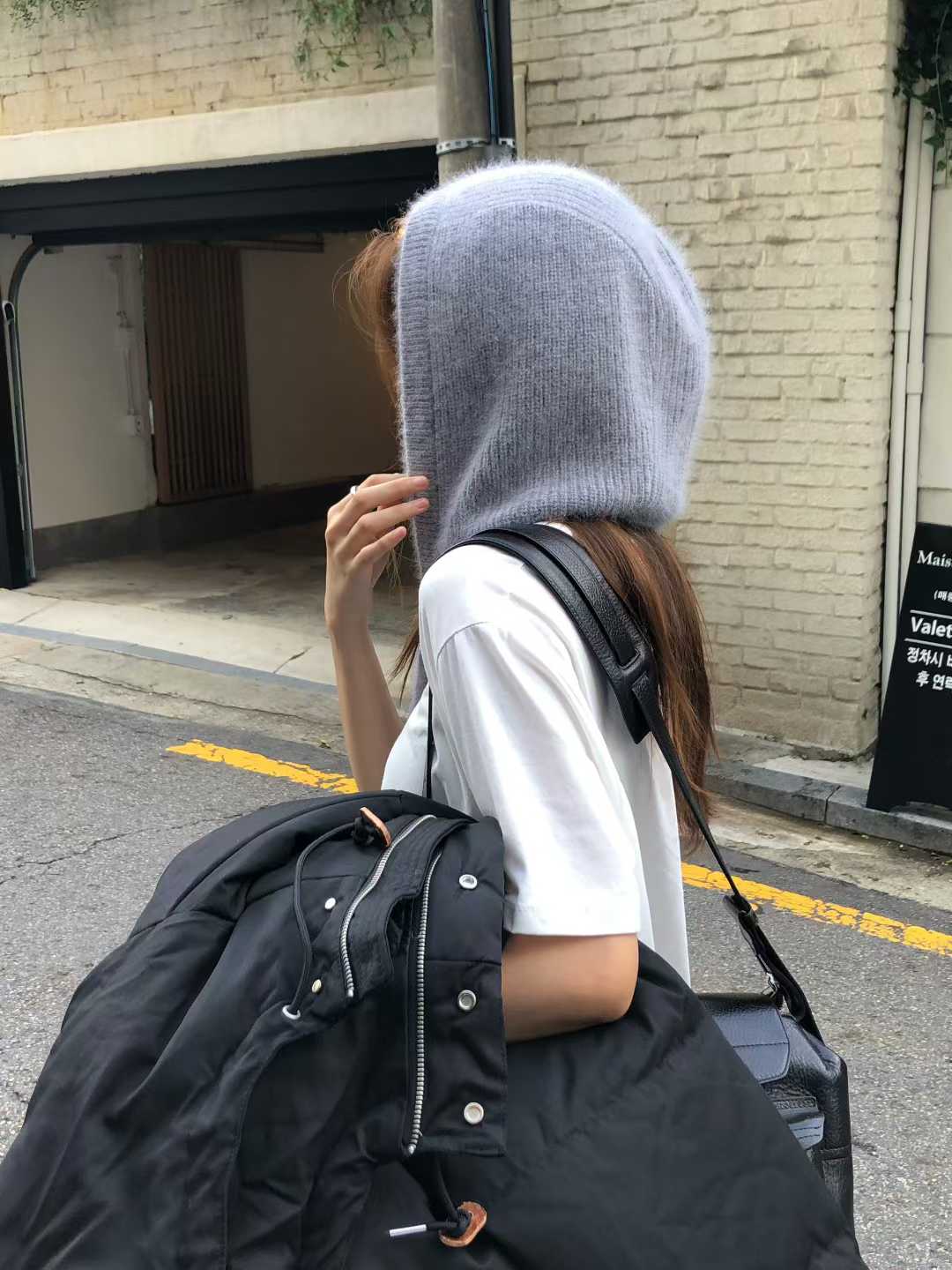 B57.大V家浣熊羊毛連帽披肩