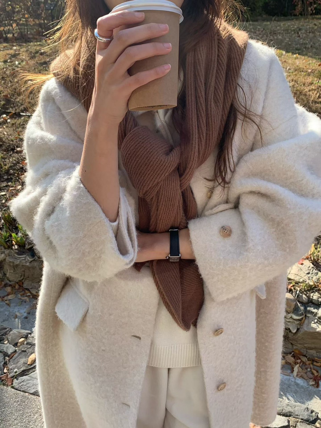 A22.大V家浣熊溫柔披肩圍巾