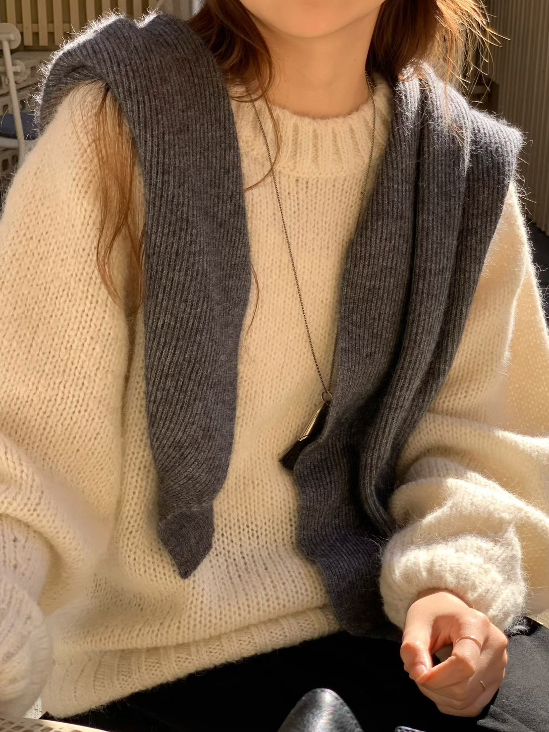 A22.大V家浣熊溫柔披肩圍巾