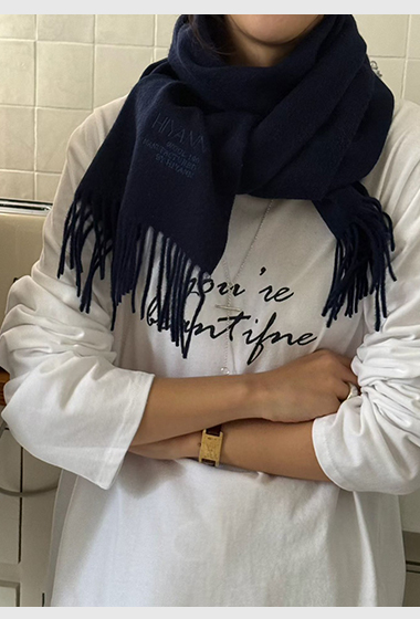 B01.多色100%Wool品牌刺繡圍巾