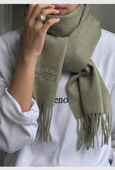 B01.多色100%Wool品牌刺繡圍巾