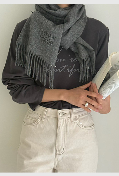 B01.多色100%Wool品牌刺繡圍巾