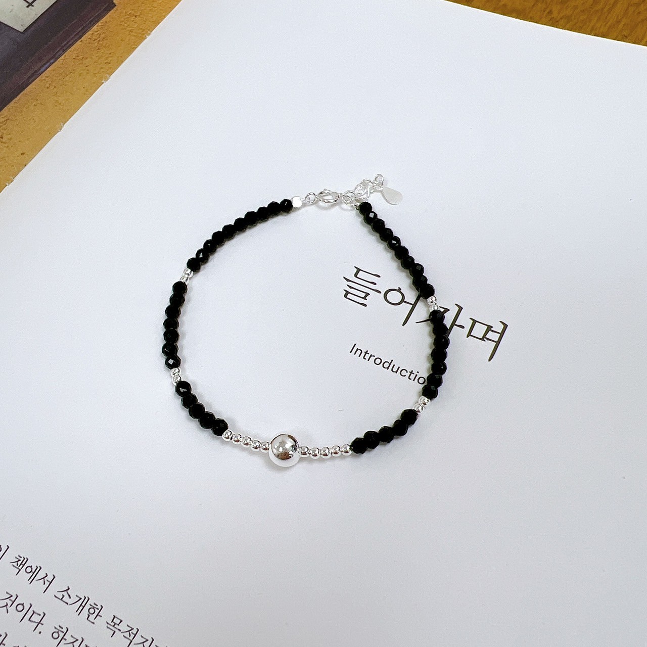 925純銀黑色串珠手鍊
