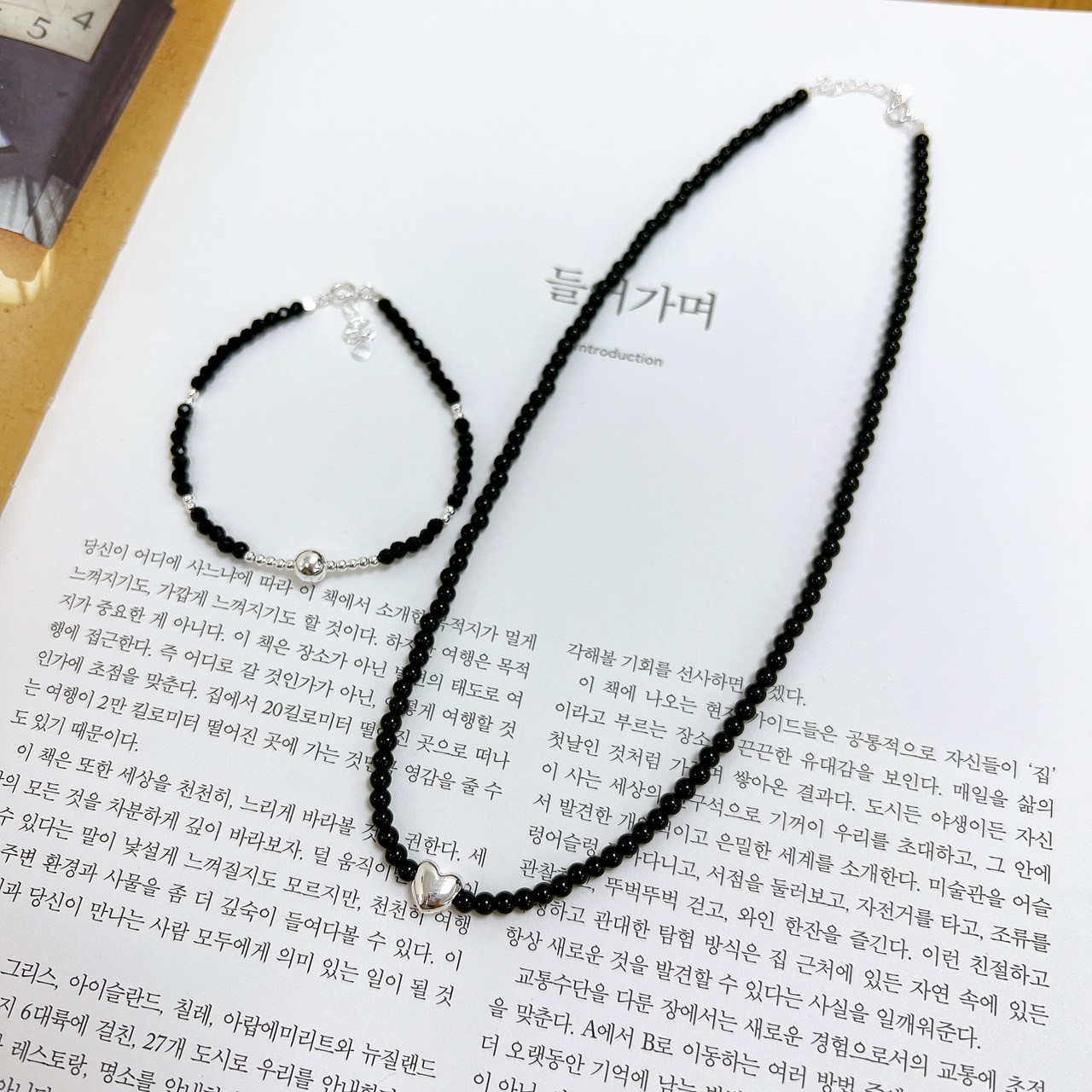 925純銀黑色串珠手鍊