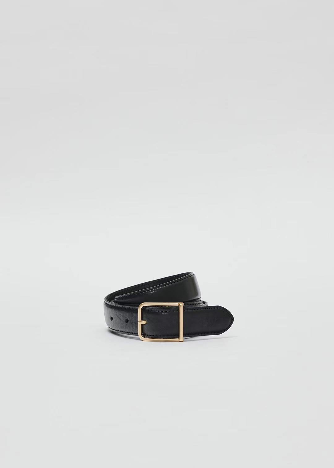 質感家金色釦環皮帶