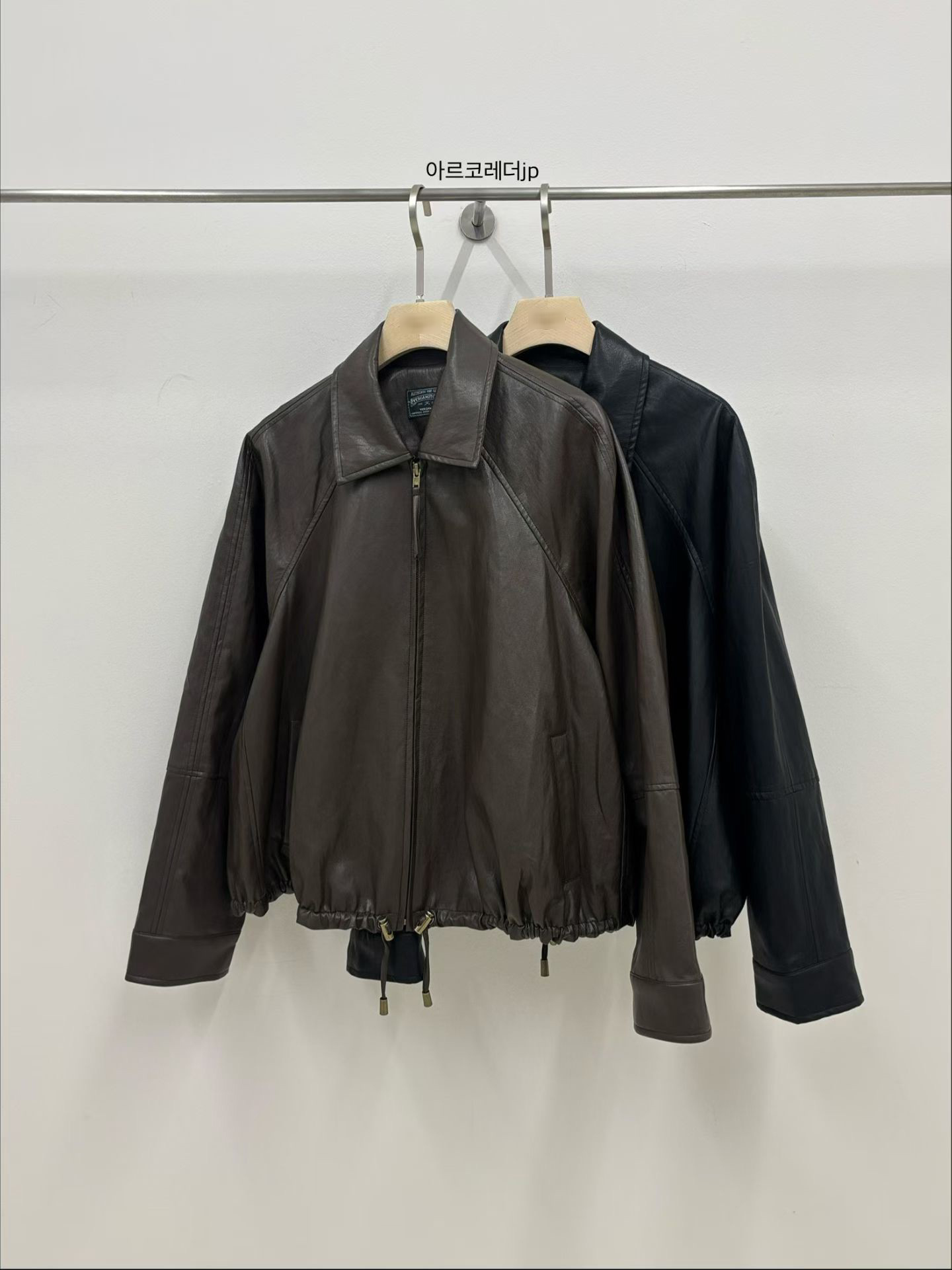 A97.小V家輕便傘狀PU皮外套