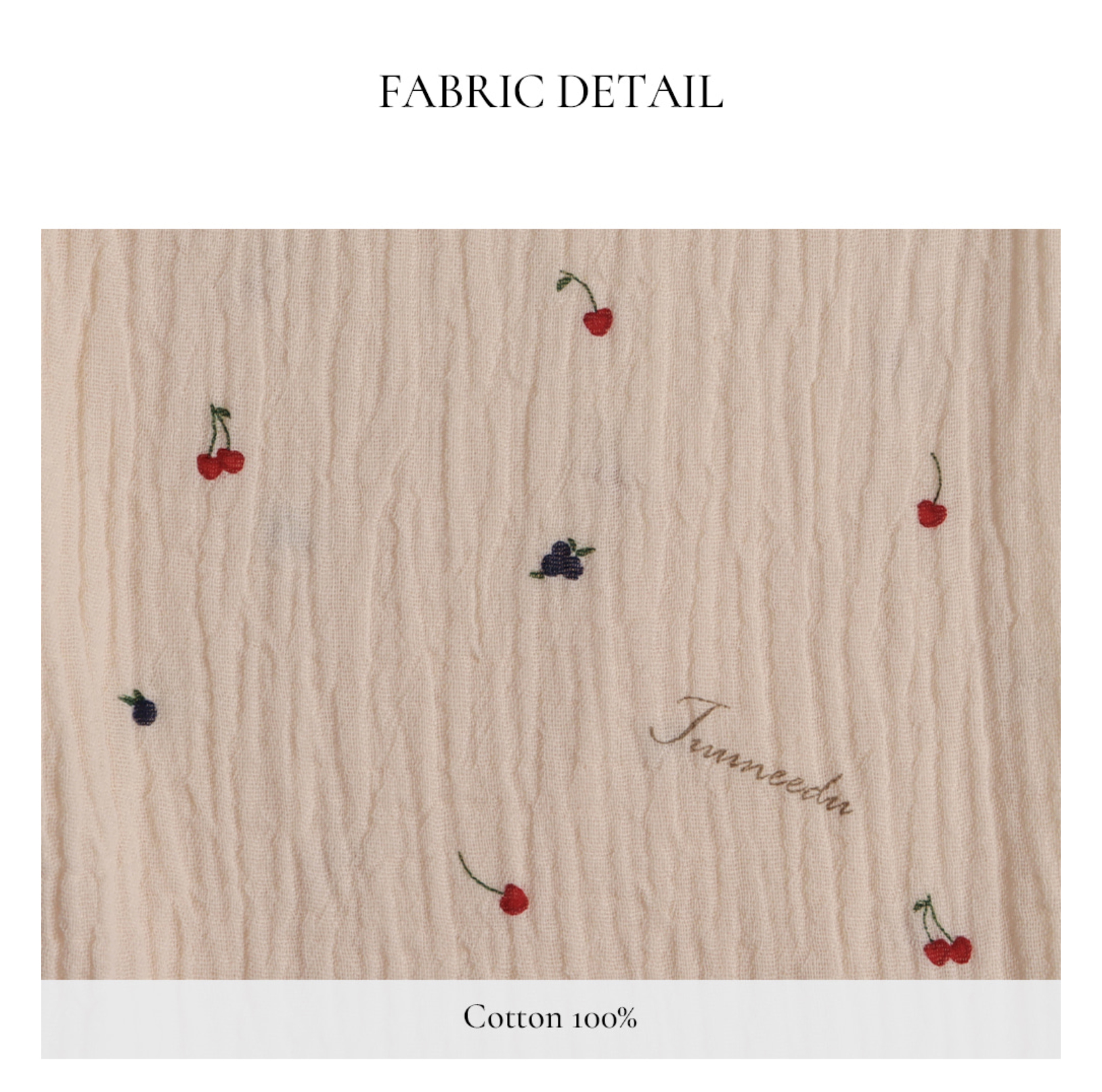 A01.小櫻桃紗布棉套裝(上衣+長褲)