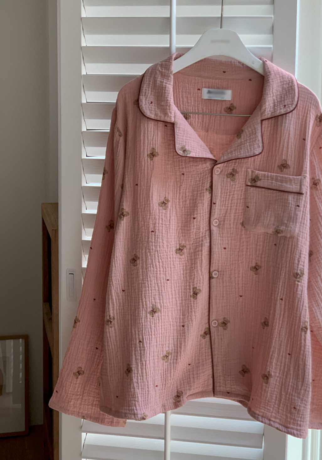 A02.熊熊紗布棉套裝(上衣+長褲)