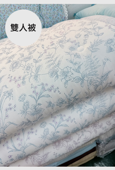 B23.優雅線條花草天絲雙人被