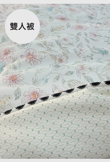 B20.溫柔彩色花卉天絲雙人被