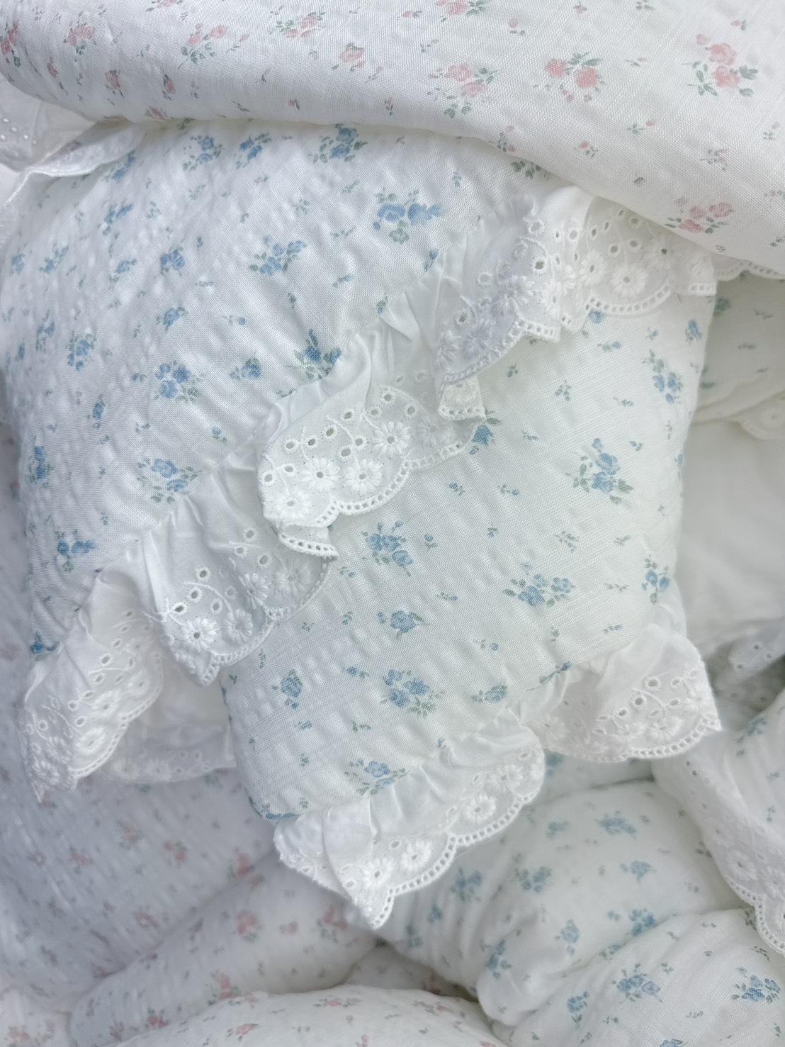 B08.可愛蕾絲小碎花天絲棉四季被Q